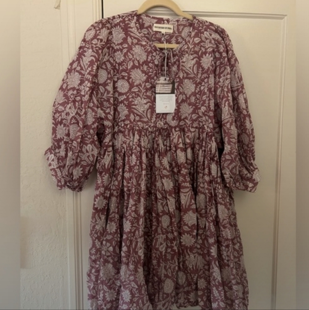 Daughters of India Kyra Mini Dress Musk size L